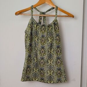 Prana Green Patterned Strappy Camisole